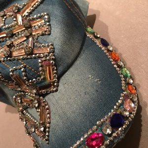 Classy fashion hat! Denim hat cap with bling. Never worn